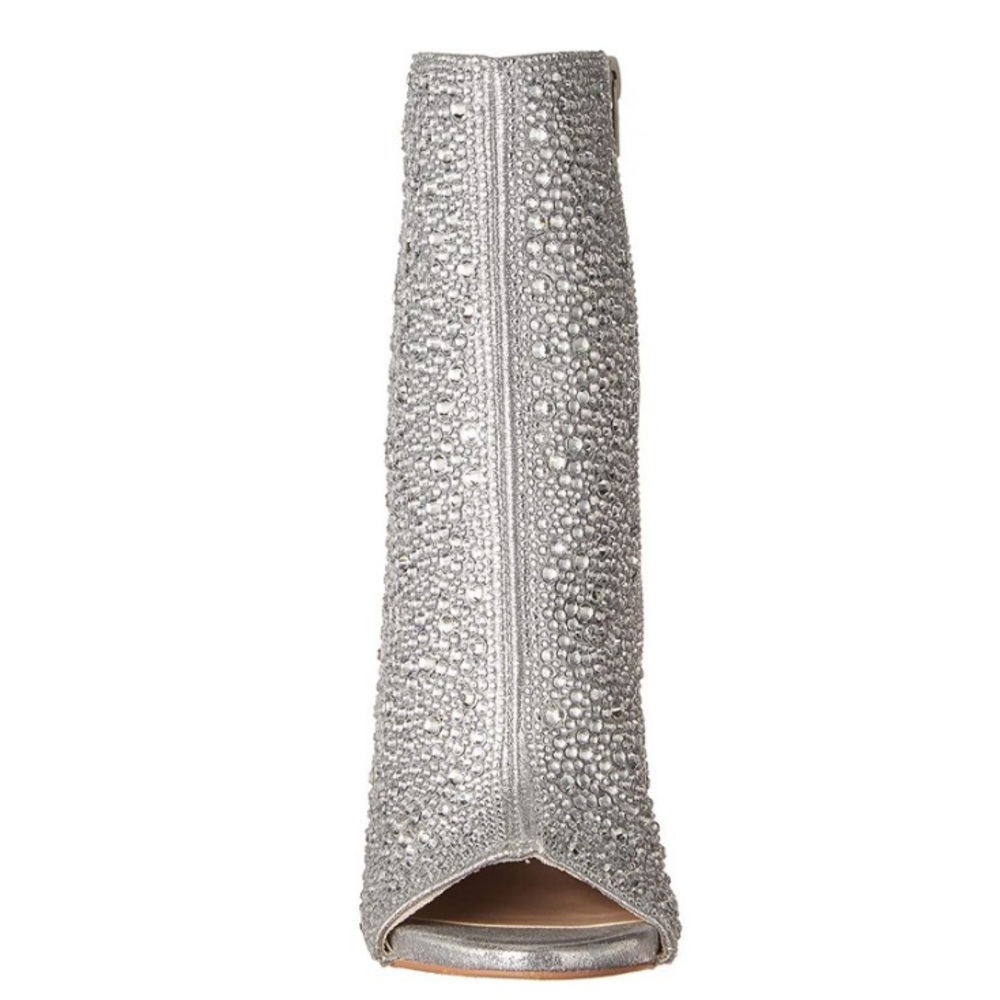Steve Madden Womens Dispute-r Studded Ankle Boots Silver - Picture 4 of 6